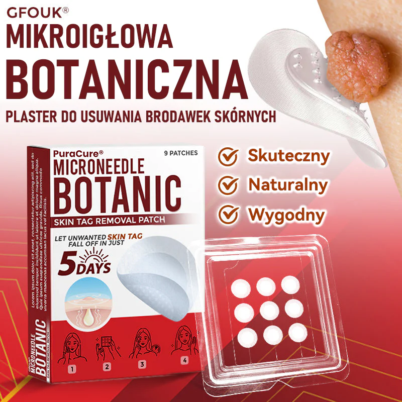 ✅ PuraCure® Plastry do usuwania brodawek i znamion z mikronakłuciami roślinnymi