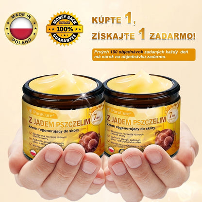 🥇🐝PuraCure® Jad Pszczeli Regeneracja Skóry Krem(👨‍⚕‍CE zatwierdzone)👍✅