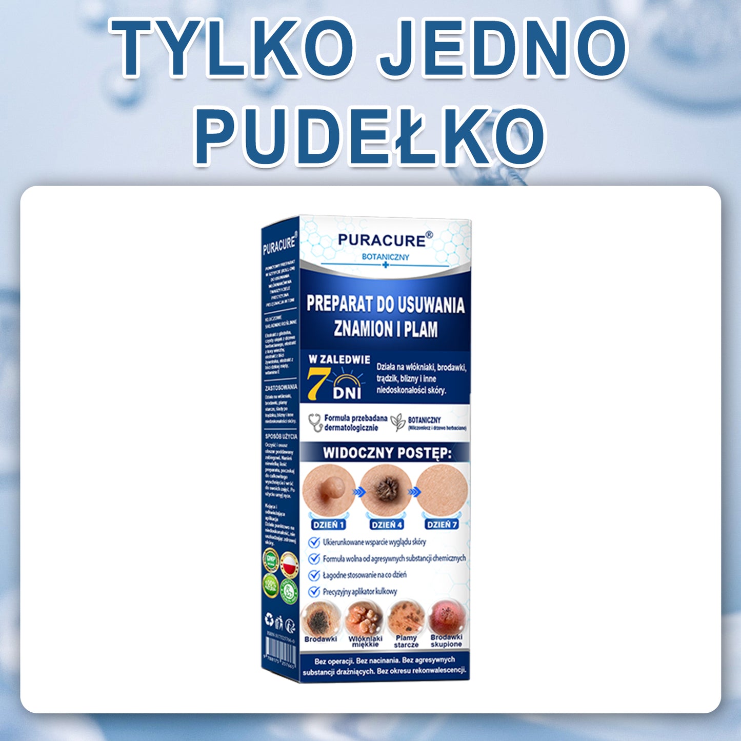 PuraCure® 👩‍⚕️ Pisak do Usuwania Zmian Skórnych i Przebarwień w 7 Dni – Bezbolesna Aplikacja, Bez Powstawania Blizn, Profesjonalny Aplikator Rollerball