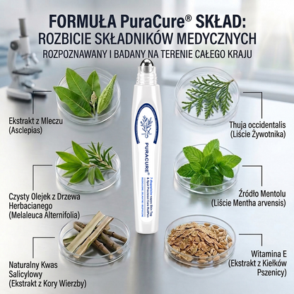 PuraCure® 👩‍⚕️ Pisak do Usuwania Zmian Skórnych i Przebarwień w 7 Dni – Bezbolesna Aplikacja, Bez Powstawania Blizn, Profesjonalny Aplikator Rollerball